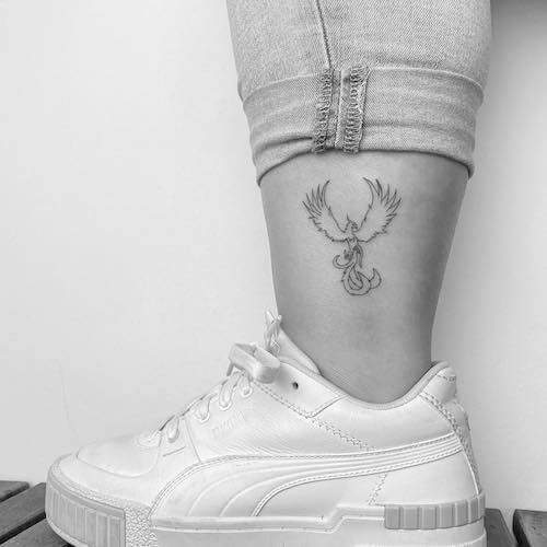 feminine phoenix tattoo designs for women