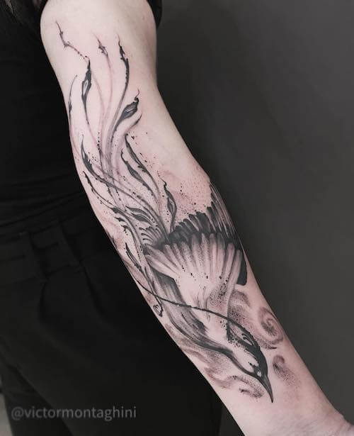 feminine phoenix tattoo designs for women