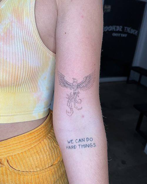 feminine phoenix tattoo designs for women