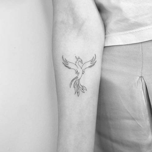 feminine phoenix tattoo designs for women