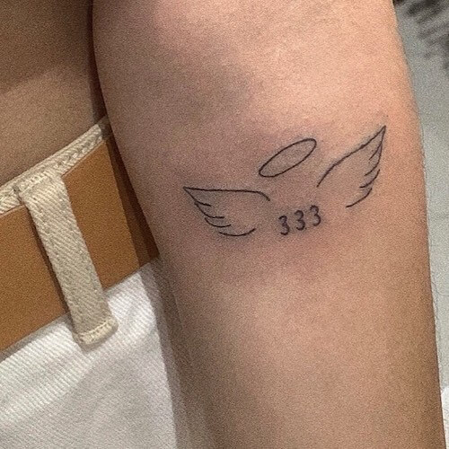 angel number tattoo