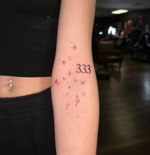 angel number tattoo