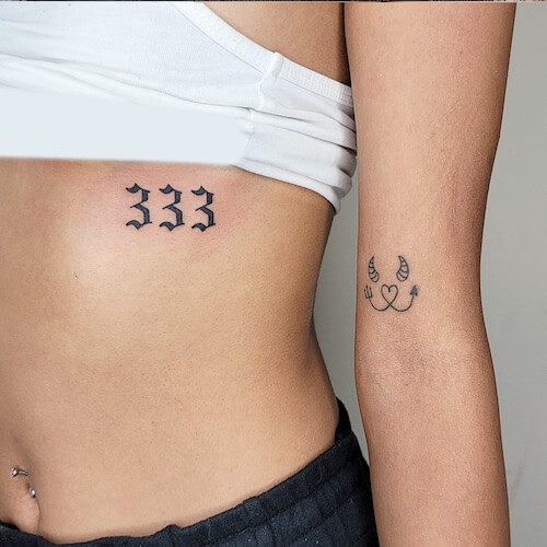 angel number tattoo
