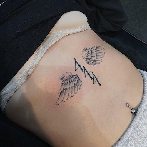 angel number tattoo
