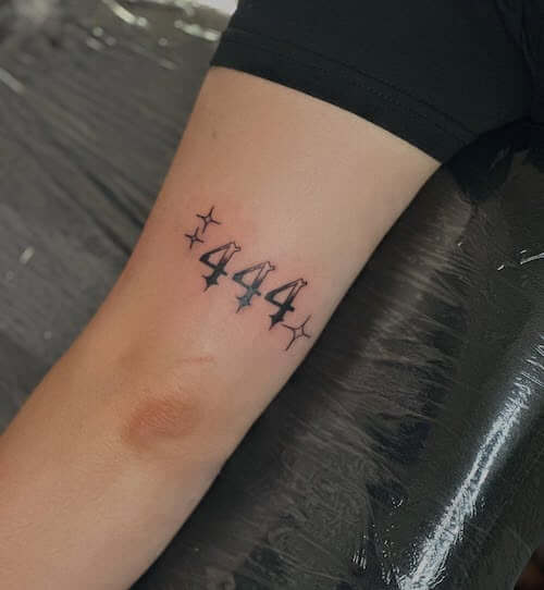 angel number tattoo