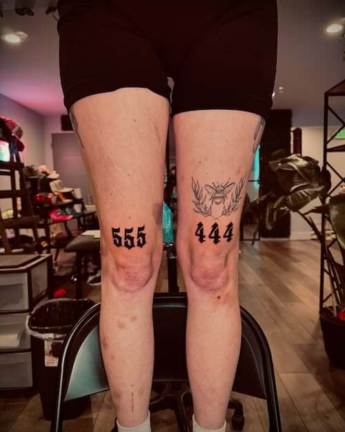 angel number tattoo