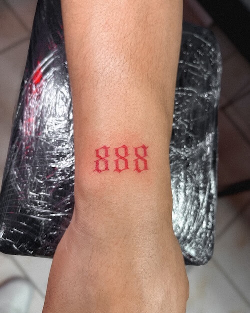 angel number tattoo