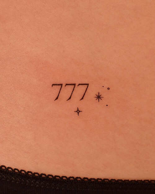 angel number tattoo