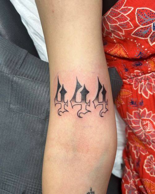 angel number tattoo