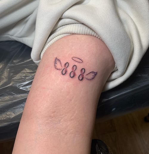 angel number tattoo