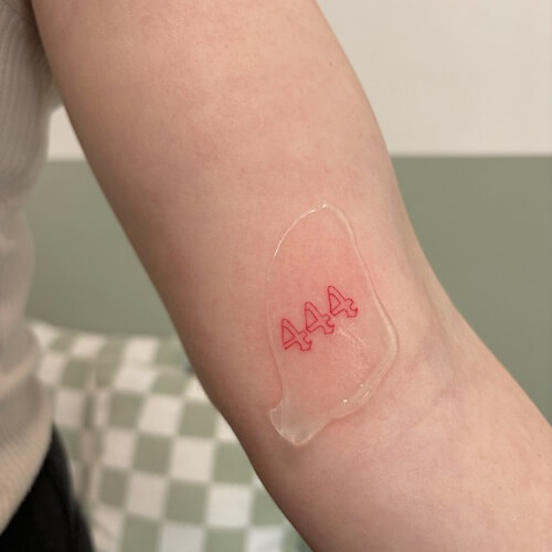 angel number tattoo