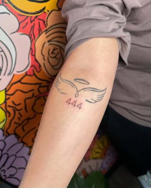 angel number tattoo