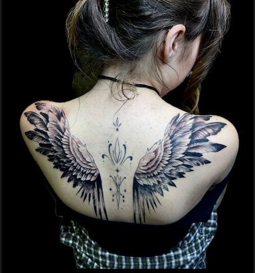 angel wings tattoo ideas for women