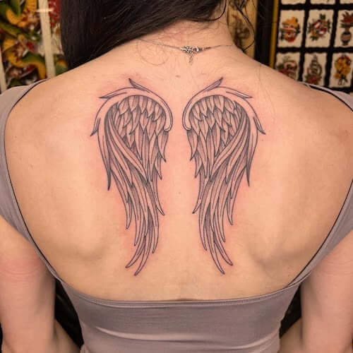 angel wings tattoo ideas for women