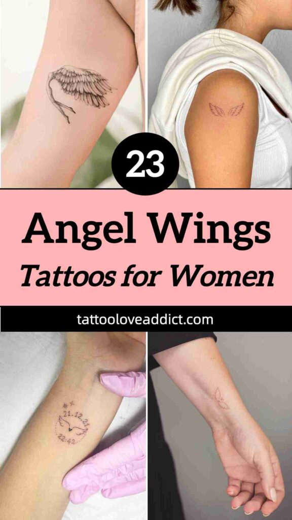 angel wings tattoos for women