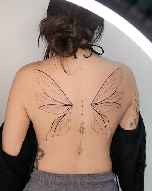 back tattoo women