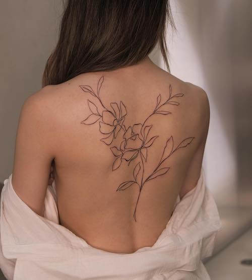 back tattoo women