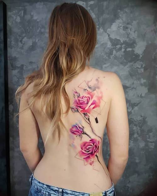 back tattoo women