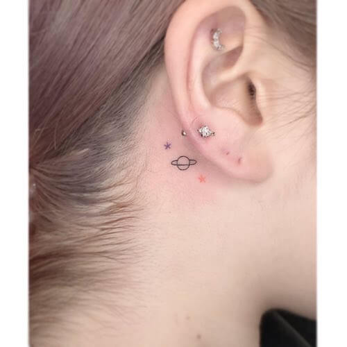 behind the ear tattoos