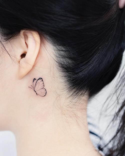 behind the ear tattoos