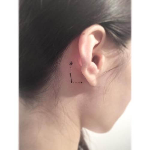 behind the ear tattoos