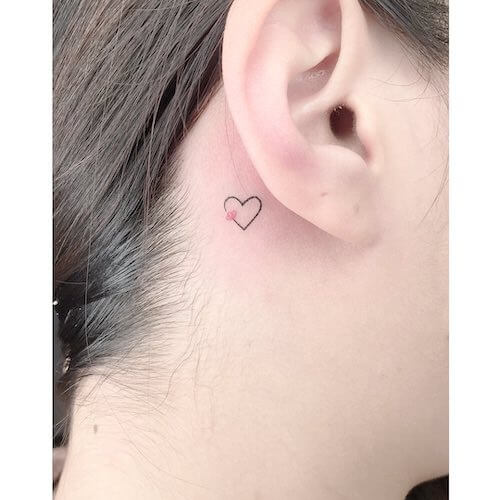 behind the ear tattoos