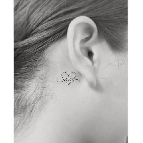 behind the ear tattoos