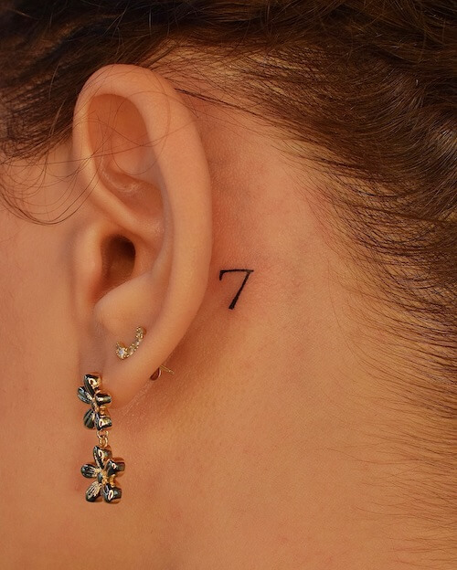 behind the ear tattoos