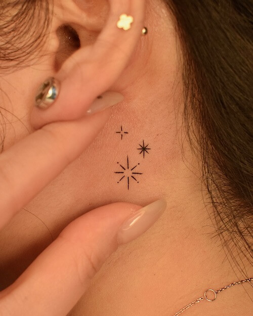 behind the ear tattoos