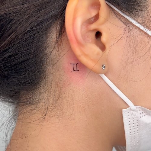 behind the ear tattoos
