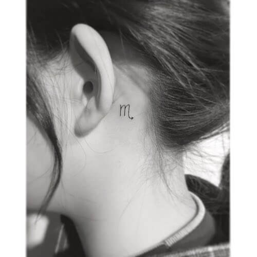 behind the ear tattoos