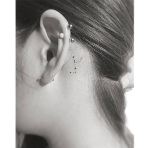 behind the ear tattoos