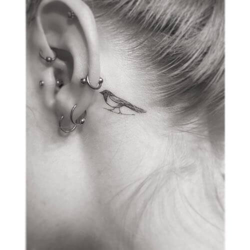 behind the ear tattoos