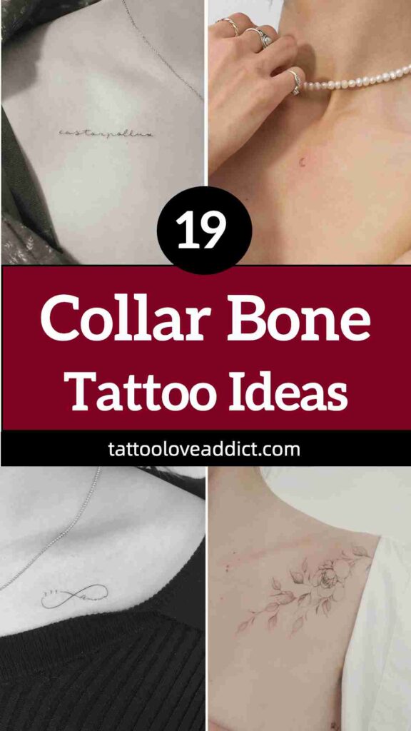 meaningful elegant collar bone tattoo ideas for women collage