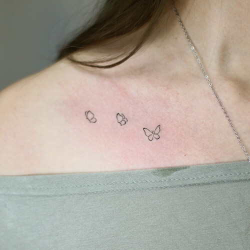 collar bone tattoos women