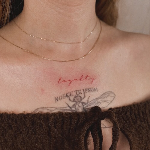 collar bone tattoos women