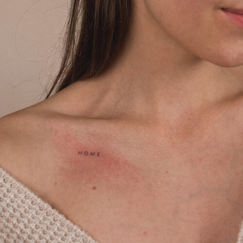 collar bone tattoos women