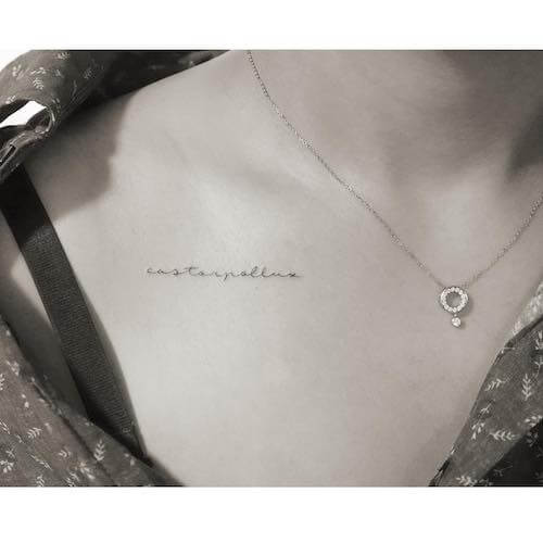 collar bone tattoos women