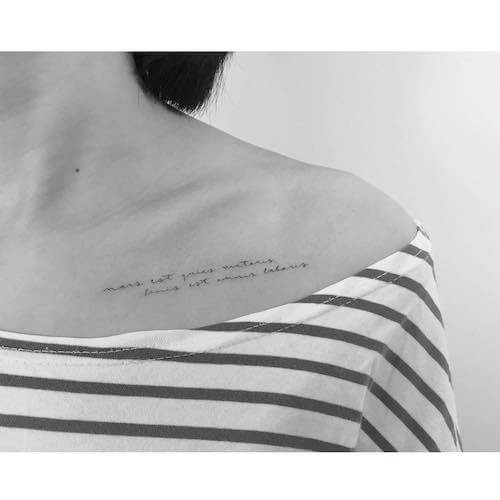 collar bone tattoos women