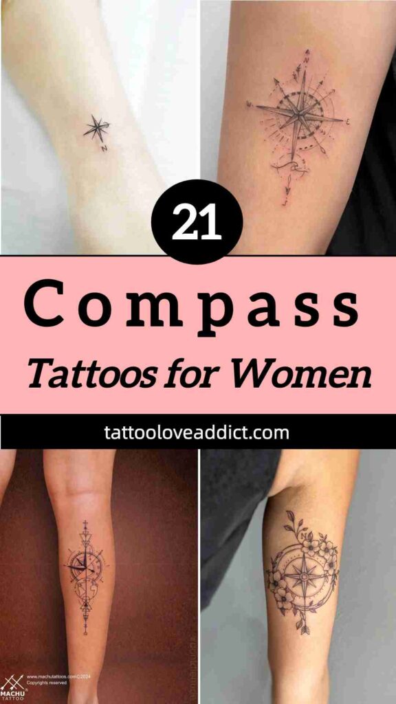 feminine compass tattoos women
