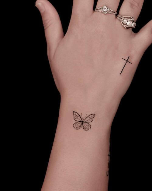 cross tattoos women