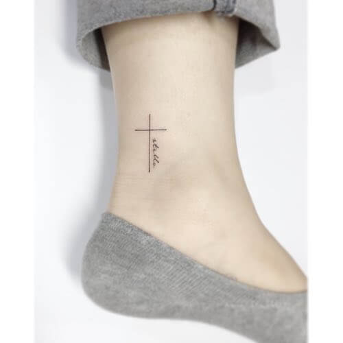 cross tattoos women