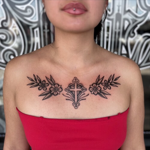 cross tattoos women