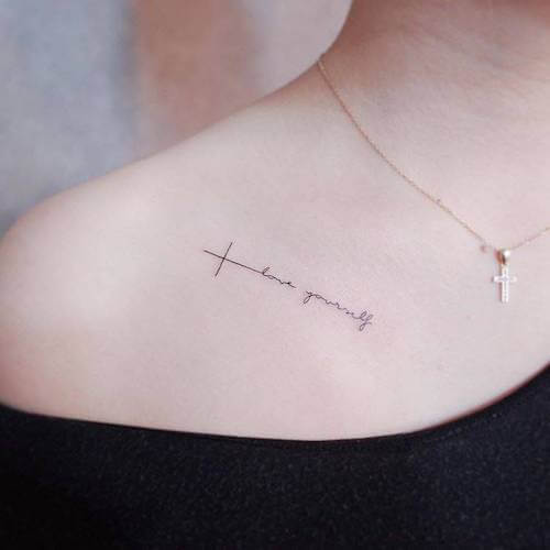 cross tattoos women
