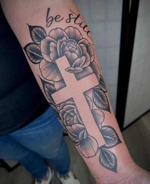 cross tattoos women