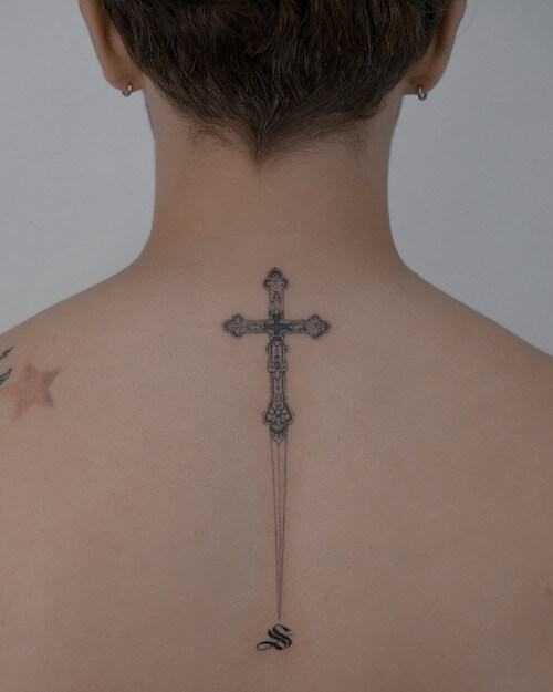 cross tattoos women