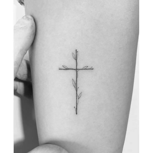 cross tattoos women