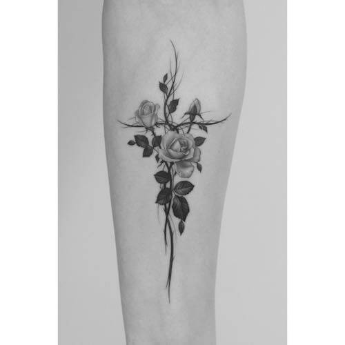 cross tattoos women