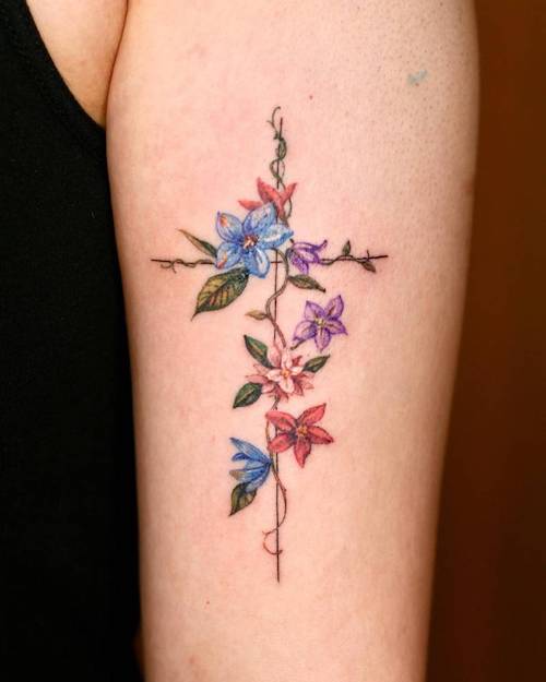 cross tattoos women