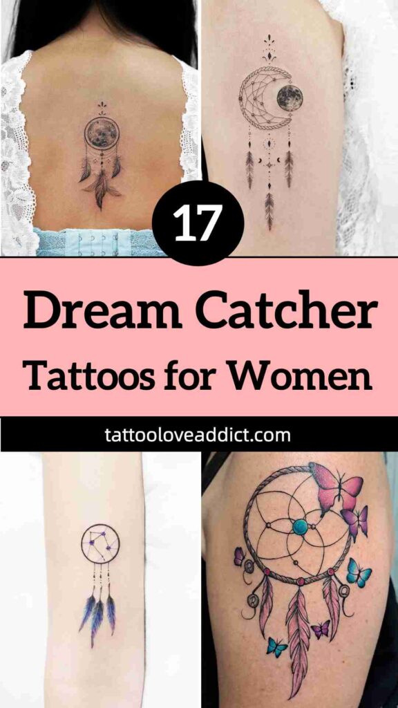 dream catcher tattoos for women